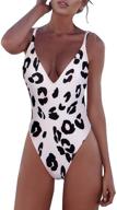 👙 adreamly tummy control one piece v neck backless swimsuit - women's bathing suit swimwear for beachwear logo