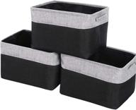 📦 large closet storage baskets - foldable fabric storage bins, set of 3, 15.8 l x 12 w x 10 h inches logo