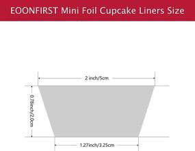 img 2 attached to 🧁 Eoonfirst Mini Foil Metallic Cupcake Liners Muffin Paper Baking Cups in Gold - Pack of 300