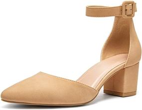 img 4 attached to 👠 Women's Shoes: Heeled Buckle Pointed Sandals for Enhanced Style and Comfort