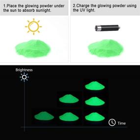 img 2 attached to 🎨 Воплотите свои креативные идеи с набором светящихся пигментов HXDZFX Glow in The Dark UV - безопасные и нетоксичные для слизи, ногтей, эпоксидной смолы, акриловых красок, Хэллоуина, изящного искусства и рукоделия.