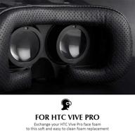 kiwi design face cushion for htc vive: enhanced comfort and eye pad replacement with lens cleaning kit - 3 packs (18mm/12mm/6mm) logo