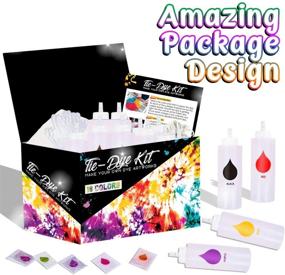img 2 attached to Zoncolor Easy Tie Dye Kit - 18 Colors DIY Craft &amp; Arts Set for One-Step Fabric Tye Dye - Includes All Tools-in-Box, Clothes, Rubber Bands, Textile Rainbow Paint Decor Toys - Ideal for Kids, Adults, Gift, Party Project