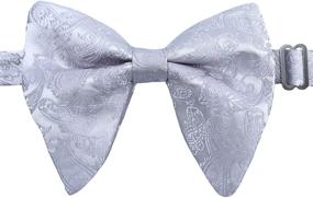 img 2 attached to Pre Tied Paisley Bowtie Oversized Cufflinks Men's Accessories