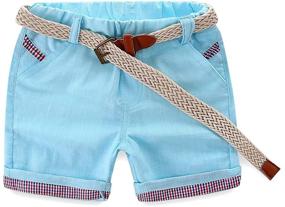img 4 attached to Mud Kingdom Toddler Linen Shorts Boys' Clothing for Shorts