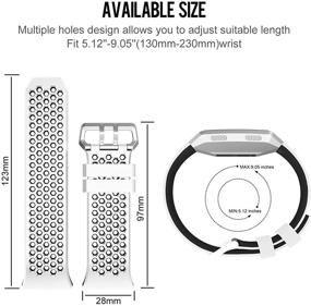 img 2 attached to 📟 Syxinn Совместим с браслетом Fitbit Ionic Silicone - замена спортивной ремешок с кольцом застежки, регулируемый и мягкий силиконовый браслет для часов Ionic