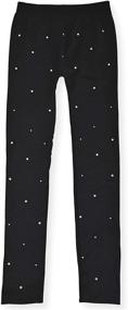 img 3 attached to Girls' Clothing and Leggings: Star Ride Fashion Leggings in Black, Charcoal Grey, and Black