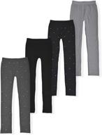 girls' clothing and leggings: star ride fashion leggings in black, charcoal grey, and black logo