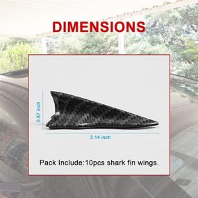 img 3 attached to Enhance Your Vehicle's Performance with Alpha Racing Air Vortex Generator Diffuser Shark Fin 10pcs Set Kit - Compatible with Spoiler Roof Wing Pointed End Style Carbon Fiber Pattern