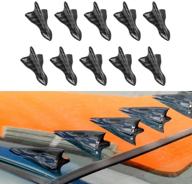 enhance your vehicle's performance with alpha racing air vortex generator diffuser shark fin 10pcs set kit - compatible with spoiler roof wing pointed end style carbon fiber pattern logo