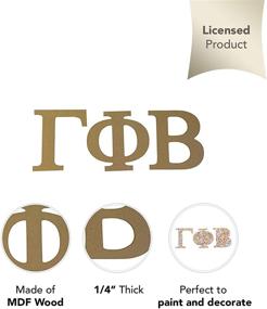 img 2 attached to Express Your Sorority Pride with the Gamma Phi Beta 7.5 Inch Unfinished Wood Wooden Letter Set