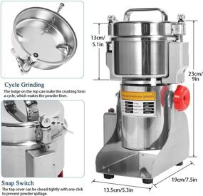 img 3 attached to High-speed 2400W Electric Spice Herb Mill Grinder for Dry Coffee Nut Cereal Flour Corn Seeds Seasonings Wheat Condiment - NEWTRY Grain Grinding Machine (700g) US 110V