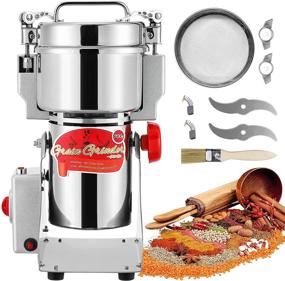 img 4 attached to High-speed 2400W Electric Spice Herb Mill Grinder for Dry Coffee Nut Cereal Flour Corn Seeds Seasonings Wheat Condiment - NEWTRY Grain Grinding Machine (700g) US 110V