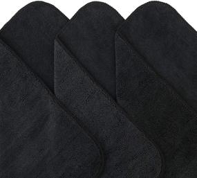 img 3 attached to 🧺 Polyte Premium Microfiber Cleaning Cloth,12x12 inches, Pack of 12 (Black)