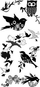 img 1 attached to Birds Galore Clear Stamps by Inkadinkado