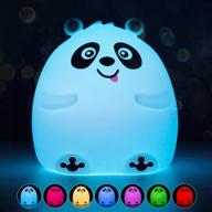 🐼 cute silicone baby night light for kids - litake panda night light with tap control, color changing led panda lamp nightlight for children's bedroom and nursery логотип