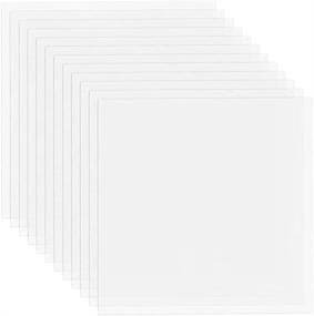 img 4 attached to 16 Pack 6 Mil Clear Mylar Stencil Sheets, 12x12 Reusable 📏 Plastic Template Sheets for Cricut, Laser Cutting, Gyro-Cut Tool – Template Material