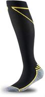 🧦 fenglaoda compression socks: fashionable knee-high running stockings for men & women - 1 pair (20-30 mmhg) логотип