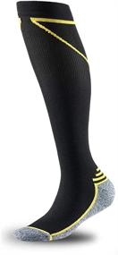 img 4 attached to 🧦 Fenglaoda Compression Socks: Fashionable Knee-High Running Stockings for Men & Women - 1 Pair (20-30 mmHg)