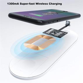 img 1 attached to 🔌 High-Speed 1300mA USB C Type Qi Wireless Charging Receiver and Adapter for Google Pixel, Samsung Galaxy, LG, HTC, Motorola, Nokia, Sony, Sharp, Asus, and Other Universal Android Phones