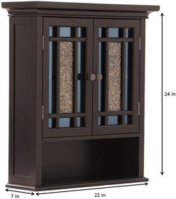 img 1 attached to 🚽 Windsor Detachable Dark Espresso Bathroom Cabinet - Teamson Home