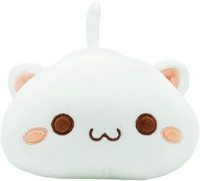 img 3 attached to White A, 12-Inch Anime Cat Plush Pillow: Cute Kitten Stuffed Animal Toy for Kids