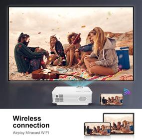 img 3 attached to 🎥 WiFi Home Projector, bonsaii 5500L Full HD 1080P 200" Display Supported, Outdoor Movie Projector with Speakers for Home Theater Movies, Compatible with Android/iOS/Laptop/Phone/PS4