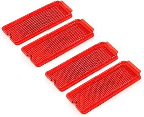 img 2 attached to 🔴 Enhance Safety and Style with 4 Premium Interior Red Door Reflectors Compatible with Ford Super Duty Trucks and Excursion (1999-2007 SuperDuty F250 F350 F450 F550 Super Duty & 2000-2005 Excursion)
