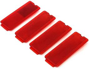 img 4 attached to 🔴 Enhance Safety and Style with 4 Premium Interior Red Door Reflectors Compatible with Ford Super Duty Trucks and Excursion (1999-2007 SuperDuty F250 F350 F450 F550 Super Duty & 2000-2005 Excursion)