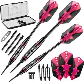 img 4 attached to 🎯 16 Gram Dart Diva Viper Vanity Soft Tip Darts Set with Storage/Travel Case