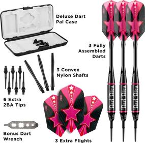 img 1 attached to 🎯 16 Gram Dart Diva Viper Vanity Soft Tip Darts Set with Storage/Travel Case