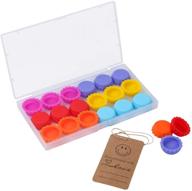 18-pack reusable silicone rubber beer caps: perfect for home brewing, soft drinks, and soda bottles - multicolor kitchen gadgets with homemade tag logo