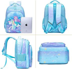 img 2 attached to Glitter Mermaid Girls Backpack Kindergarten