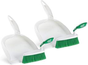 img 2 attached to 🧹 Libman 00095 Dust Pan and Brush Set: Green and White 2 Piece Combo