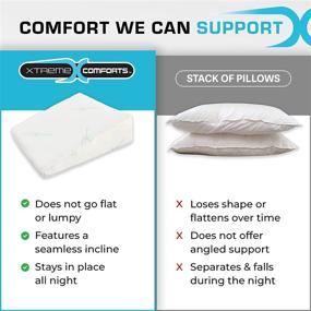 img 1 attached to Xtreme Comforts 7-Inch Memory Foam Bed Wedge Pillow – 🛏️ Ideal for Acid Reflux, Snoring, Back Pain, and Heartburn Relief (1-Pack)