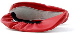 img 3 attached to Dancing &amp; Ballet Flats, Exercise Gymnastics Shoes - Women and Girls - Natural Leather