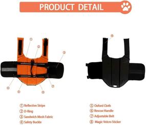 img 1 attached to KOFOHON Dog Life Jacket - Summer Pet Safety Reflective Preserver Floatation Vest with Rescue Handle and Adjustable Belt for Swimming, Boating, Surfing, and Kayaking