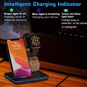 img 2 attached to TPLISAK 3 in 1 Fast Wireless Charging Station, Qi-Certified 15W Charger for Apple iWatch SE/6/5/4/3/2/1, AirPods, iPhone 12/11 Series/XS MAX/XR/XS/X/8/8 Plus (with QC3.0 Adapter)