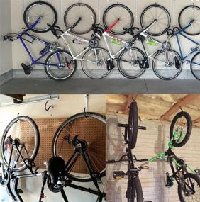 img 3 attached to Organize Your Garage with Faswin 12-Pack Bike Hanger Storage Hook Rack: Heavy-Duty Ceiling 🚲 and Wall Bicycle Storage Solution with Rubber Coating and Large Screw Hooks for Tools and Ladders