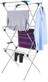 img 3 attached to 🧺 Efficient Silver Minky Homecare 3 Tier Plus Drying Rack, 49' – Space-Saving Solution