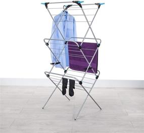 img 1 attached to 🧺 Efficient Silver Minky Homecare 3 Tier Plus Drying Rack, 49' – Space-Saving Solution