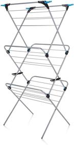 img 4 attached to 🧺 Efficient Silver Minky Homecare 3 Tier Plus Drying Rack, 49' – Space-Saving Solution