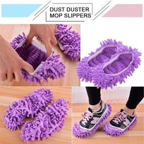 img 2 attached to 🧦 Cosywell Washable Dust Duster Slippers Shoes Cover - 10 PCS (5 Pairs) for Cleaning Floors and House