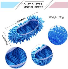 img 3 attached to 🧦 Cosywell Washable Dust Duster Slippers Shoes Cover - 10 PCS (5 Pairs) for Cleaning Floors and House