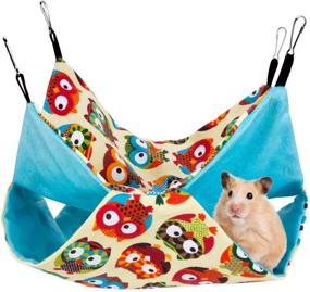 img 4 attached to Small Animal Hammock Sleeper Cage Accessory for Ferret, Rat, Guinea Pig, Degu, Gerbil, Mice, Hamster, Chinchilla - BTSD-home