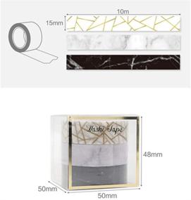 img 2 attached to 🎨 Marble Print Washi Tape Set for DIY Crafts & Scrapbooking - Pack of 3 Rolls - Decorate, Label, and Gift in Style!