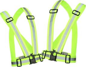 img 4 attached to 🏃 2-Pack Reflective Running Vest Gear - High Visibility Silver Reflector Tape, Adjustable, Lightweight, Elastic Reflective Vest