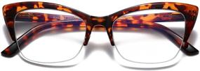 img 4 attached to 👓 Bevi Blue Light Blocking Reading Glasses: Relieve Eye Strain, Magnify & Protect | Spring Hinges
