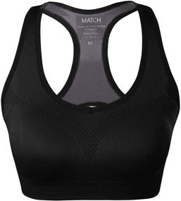 img 2 attached to Match Wirefree Racerback Workout Activewear Sports & Fitness