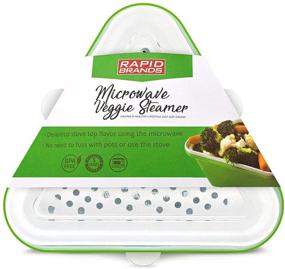 img 1 attached to 🥦 Quick Veggie Steamer: Microwave Fresh &amp; Frozen Vegetables in Under 4 Minutes, Ideal for Dorm, Small Kitchen, or Office, Dishwasher-Safe, Microwaveable, &amp; BPA-Free